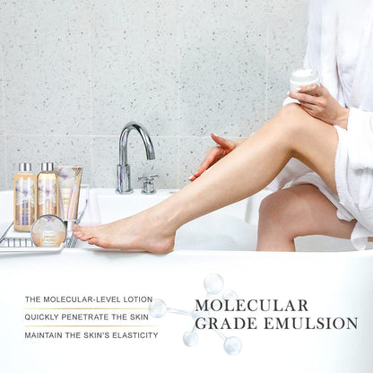 BODY & EARTH 6 tlg. Spa Geschenkset Weihnachtsgeschenke für Frauen mit Honigduft