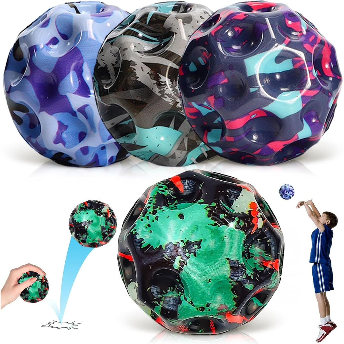 Outdoor Spielzeug 4 Stück Astro Jump Ball High Bounce Ball