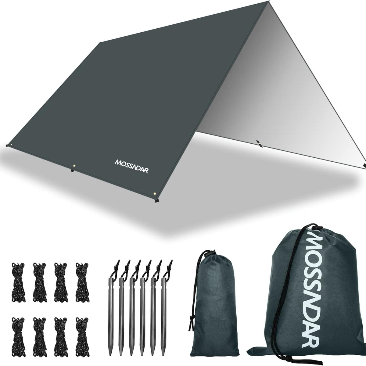 Tarp 3x3 Wasserdicht Grau Sonnensegel Wasserdicht UV 50+