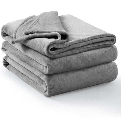 Kuscheldecke flauschig Sofadecke Grau 230x270 cm