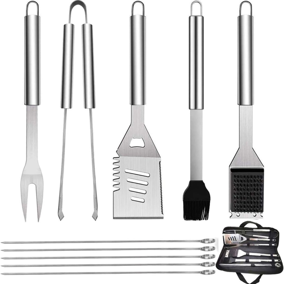 Grillbesteck Set 10 Stück Grillzubehör Männer Geschenk