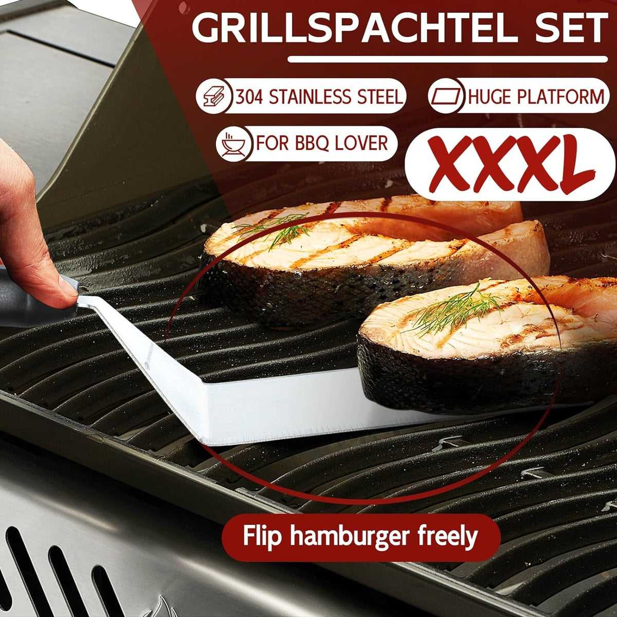 SchwabenBurger Burger Set XL Plancha Spachtel Burgerpresse