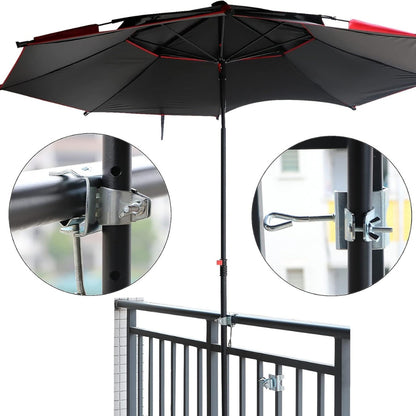 Schirmklammer Tischbefestigung Geländer Terrasse Tragbar Universal Clip