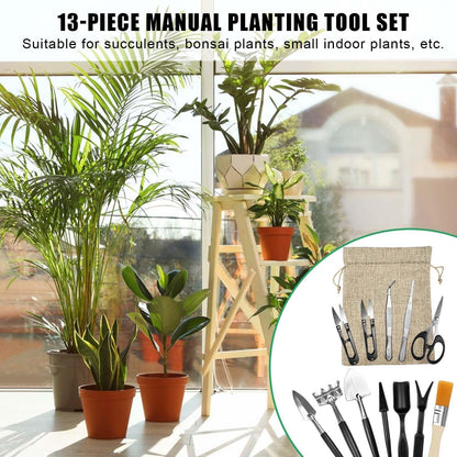 Bonsai Werkzeug Garten Set 13 Teile mit Aufbewahrungsbeutel