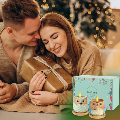 Citronella Duftkerzen Set Geschenkset Frauen Eulen 6 Stück