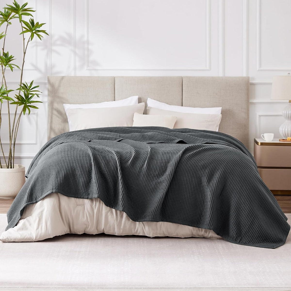 Bettdecke Dünne Decke Sommer Grau 220x240 cm XXL