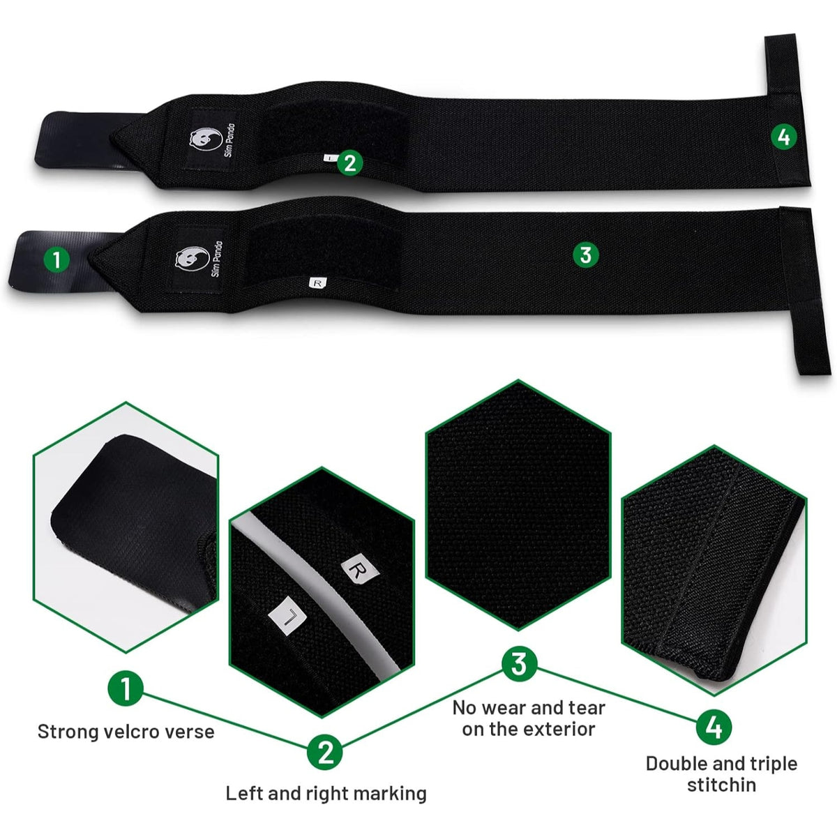 Handgelenk Bandagen 45 cm Zughilfen Krafttraining Fitness