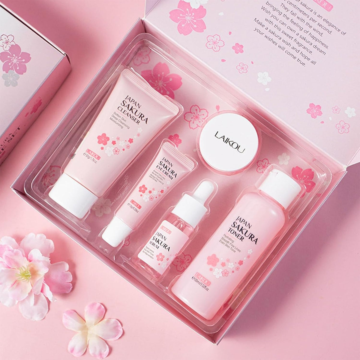 Korean skincare Sakura 5-tlg Geschenke für Frauen Gesichtsreinigung Pflege