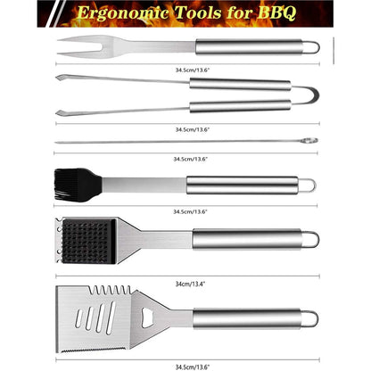 Grillbesteck Set 10 Stück Grillzubehör Männer Geschenk