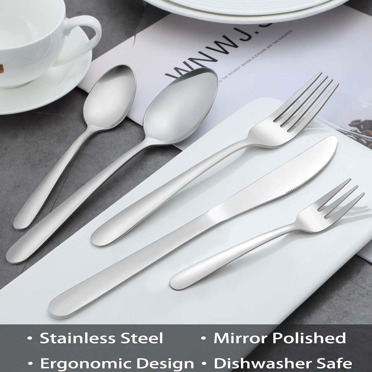 Teelöffel Set Kaffeelöffel Set 24 Stück Edelstahl 14,5cm