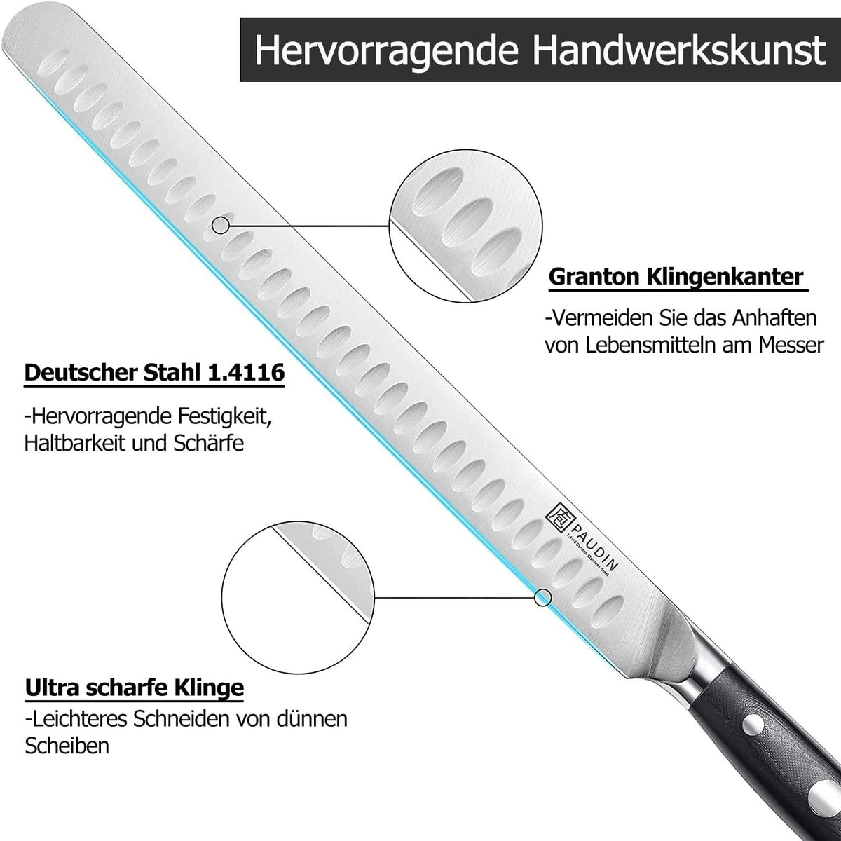 Schinkenmesser Tranchiermesser 30 cm Aufschnittmesser