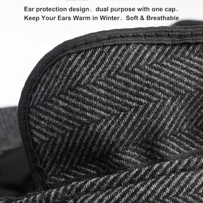Schiebermütze Herren Sommer Grau Hut Flat Cap Verstellbar