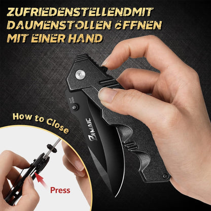 Klappmesser Scharfes Taschenmesser Einhandmesser Schwarz