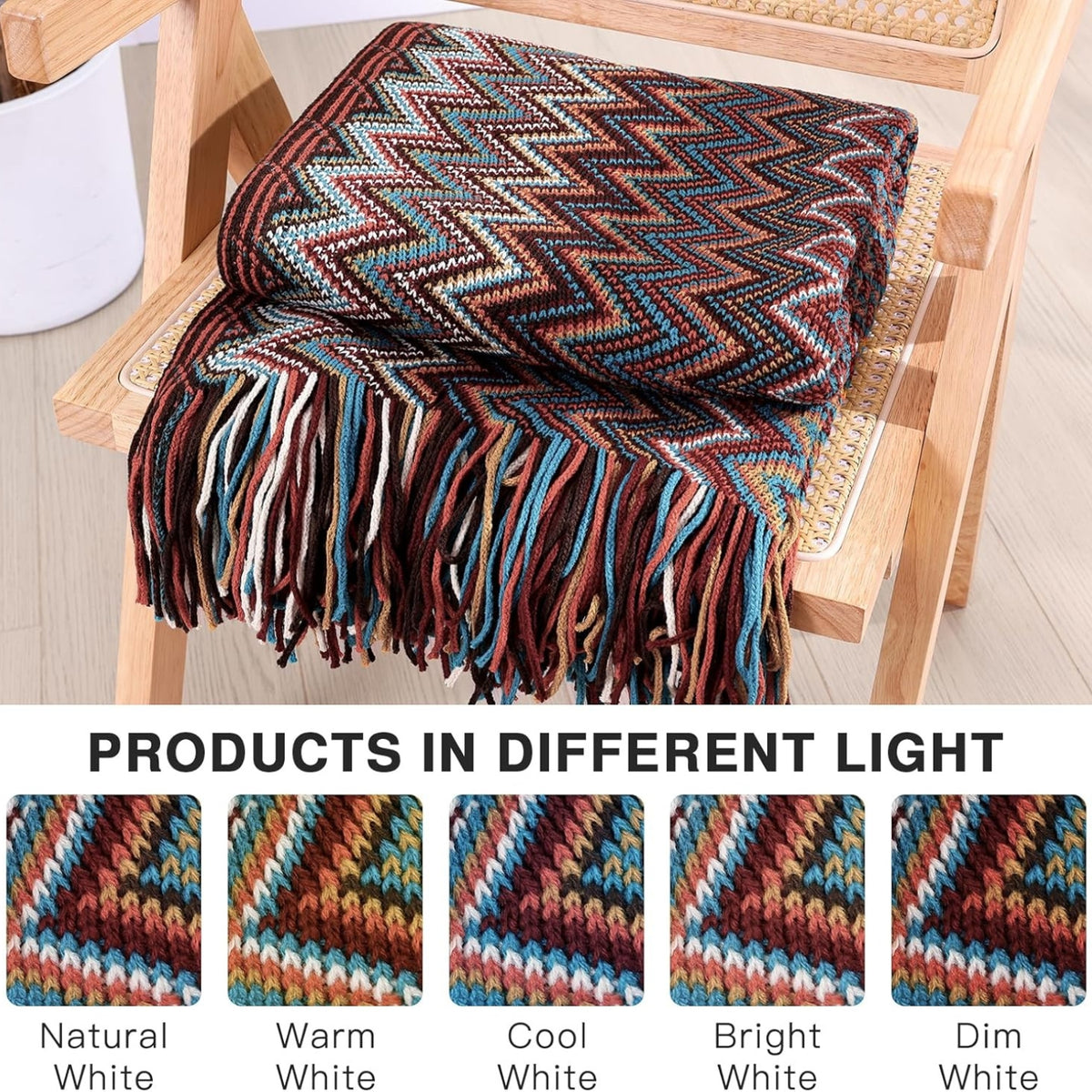 Bohemian Kuscheldecke 260GSM 130x160cm flauschige Decke