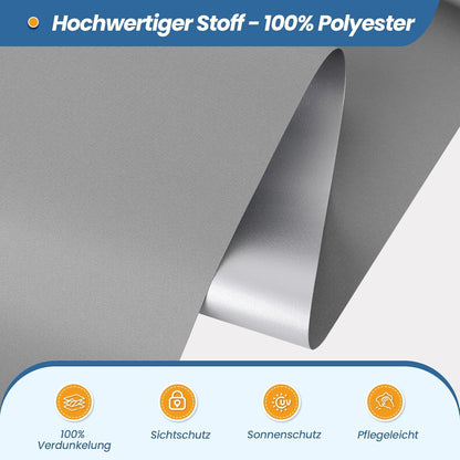 Plissee ohne Bohren Verdunkelung 55x110cm Klemmfix Rollo