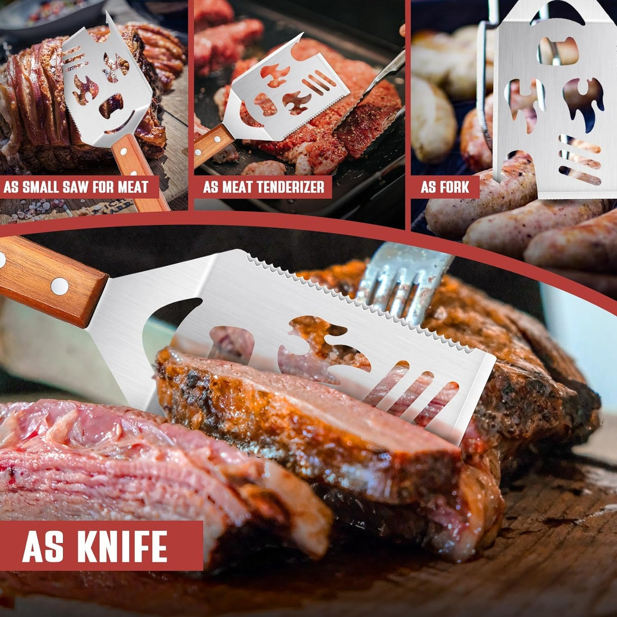 8 in 1 Grillspachtel Grillzubehör Geschenke für Männer