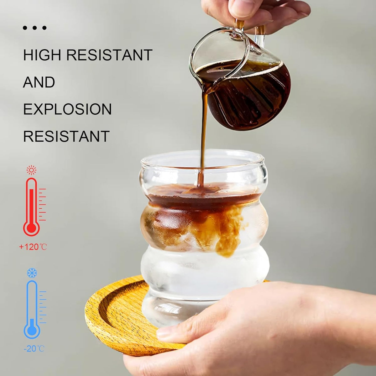 Geripte Cocktailgläser Longdrinkgläser 350ml 6x Strohhalmen