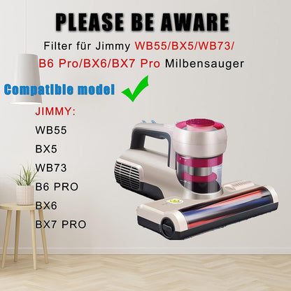 HEPA-Filter für Jimmy B505 B506 BX5 BX6 6 Pro BX7 Pro WB55 WB73 Milbensauger