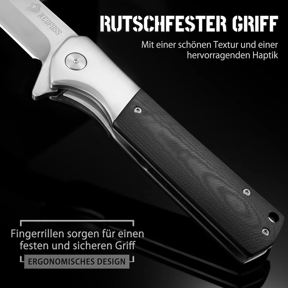 Premium Taschenmesser Klappmesser 23,5cm Einhandmesser