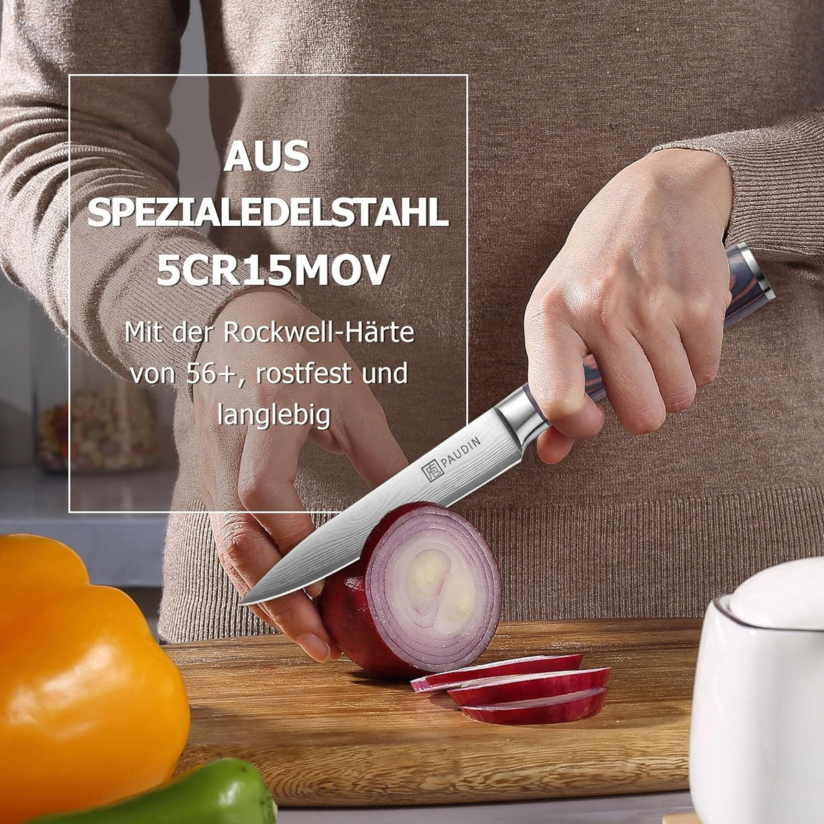 Kochmesser Allzweckmesser 13 cm Profi Küchenmesser Edelstahl