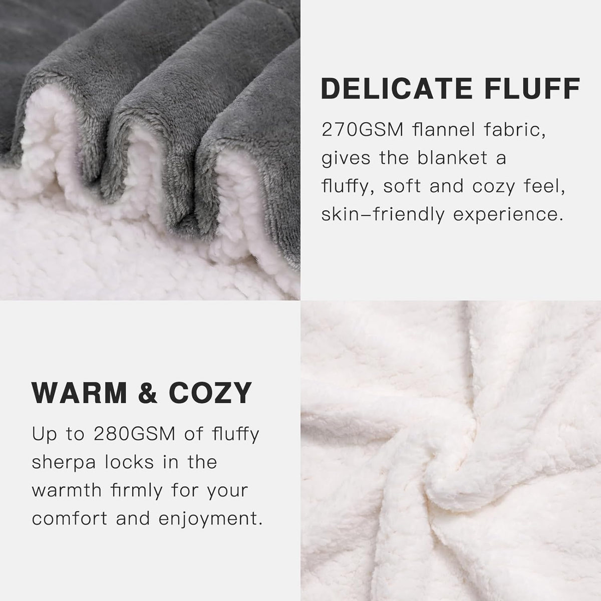 Kuscheldecke Kinder 200x230 cm 550GSM Dick Warm Sherpa Decke Flauschig Weich Fleecedecke Sofaüberwurf Decke Schlafdecken Decken für Büros