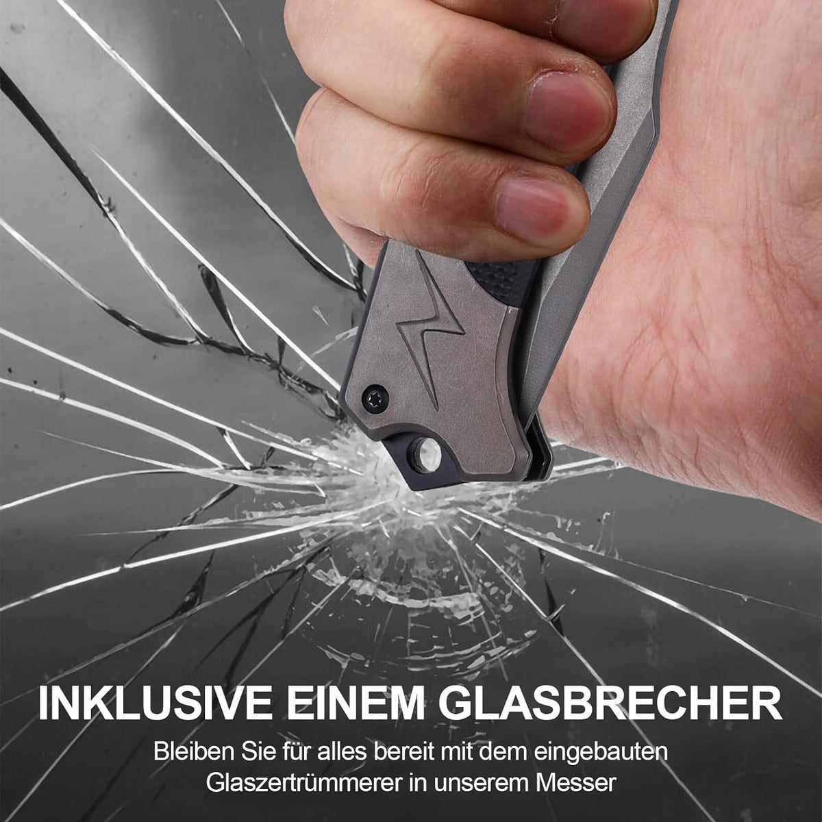 Taschenmesser Klappmesser Edelstahl Tragbares Outdoor Messer rutschfeste EDC Einhandmesser Survival Messer mit Liner-Lock Taschenclip Männer Geschenk