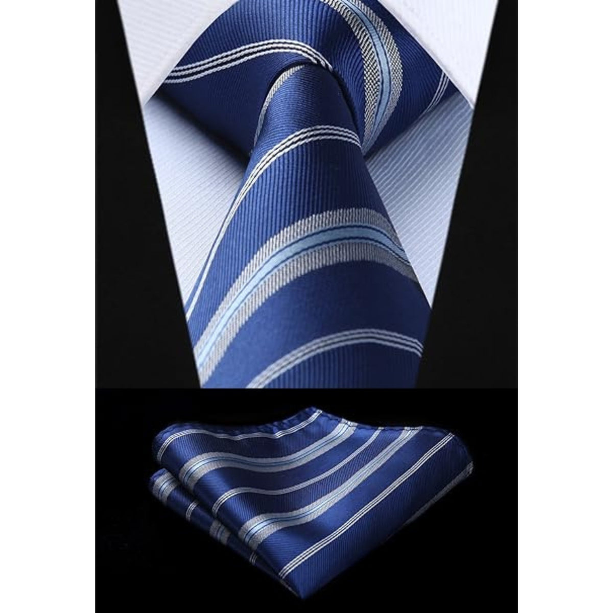 XXL Krawattenset 5 Krawatten in Box Herren Krawatten Set Los 5 Stück Krawatte mit Einstecktuch Klassisch Hochzeit Seidenkrawatte Einstecktuch