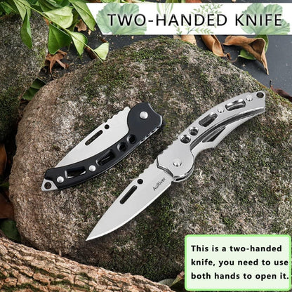 Günstiges Taschenmesser 4 Stück Klein Klappmesser Mini EDC Outdoor Zweihandmesser für Outdoor Camping Survival Silber 3Cr13 Stahl 15 cm