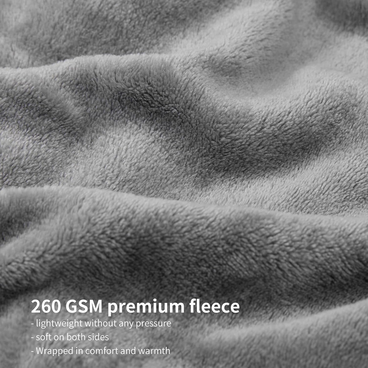 Kuscheldecke flauschig Sofadecke Fleecedecke 230x270 cm Couchdecke Grau Kuschlige Wohndecke Hellgrau Weich als Sofaüberwurf Sofadecke Bett für Winter