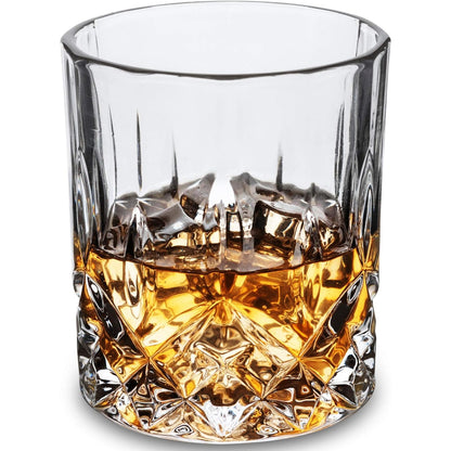 4er Set Whisky Gläser Kristallgläser 300ml Geschenke für Männer Perfekt für Geburtstage Hochzeiten Weihnachten inklusive eleganter Geschenkbox
