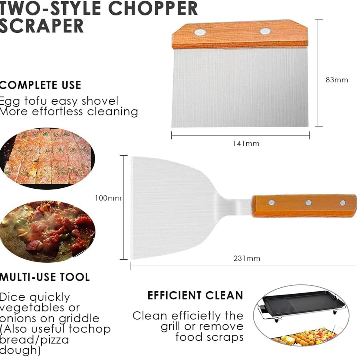 8-TLG Profi BBQ Grillspachtel Set Edelstahl Werkzeugset mit Quetschflaschen für Grillen im Freien Teppanyaki Camping inklusive Aufbewahrungstasche