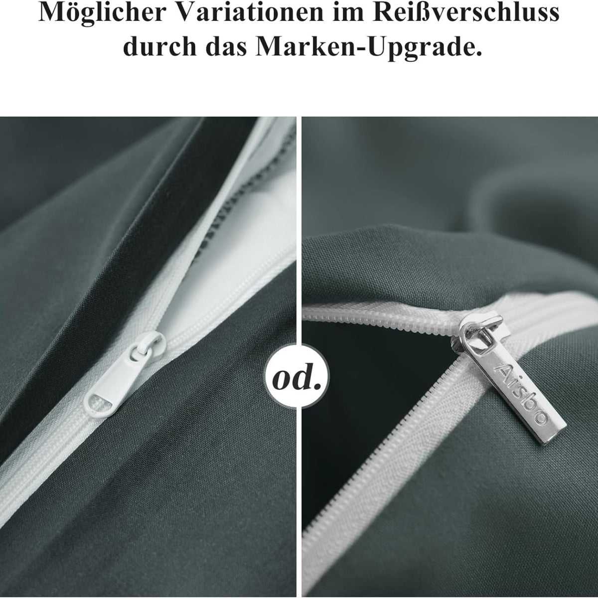Kissenbezug 40x80 2er Set Kopfkissenbezug Anthrazit Mikrofaser Reißverschluss Kuscheldecke Kinder Bettdecke 40x80cm Pillow Cover