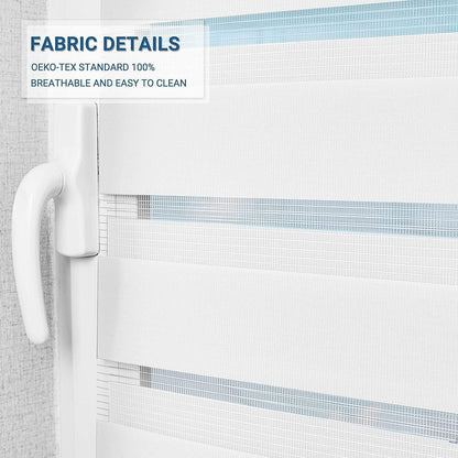 plissee ohne bohren Verdunkelung Doppelrollo Klemmfix ohne Bohren & mit Bohren 80x120cm Weiß Duo Rollos für Fenster und Tür