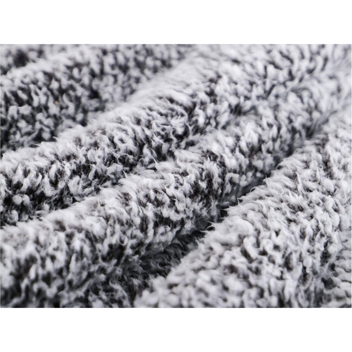 Sherpa Decke Kuscheldecke Flauschig Sofadecke Doppelgesicht Extra Weich Warme Wendbare Flauschige Decke für Sofa und Bett Grau 130x150cm