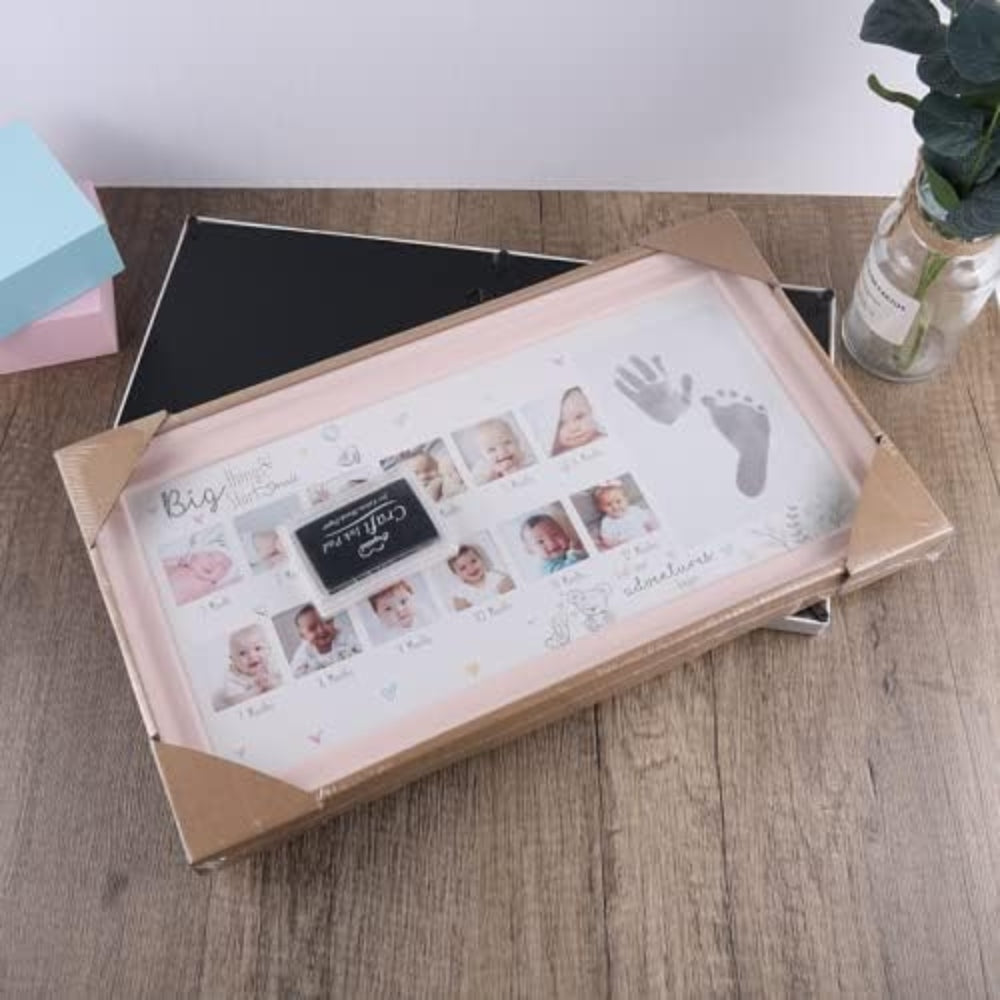 Handabdruck Fußabdruck Baby Fotorahmen Jubiläum Geschenk Weiß