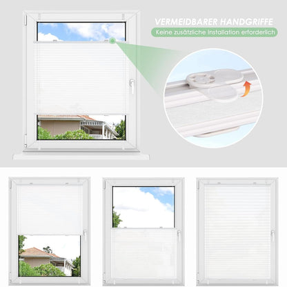 jalousien fenster ohne bohre plissee klemmfix Plissee Faltrollo 110x120cm