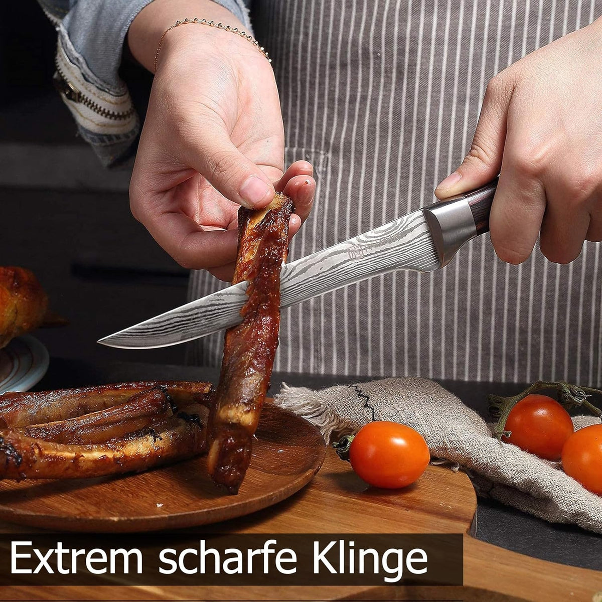 15 cm Premium Filetiermesser Kochmesser Edelstahl scharfes Küchenmesser