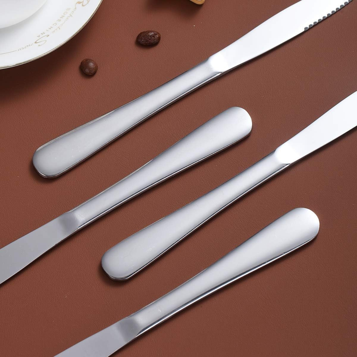 GrillChef Steakmesser Set 8 Stück Edelstahl Tafelmesser Besteck Grill Zubehör