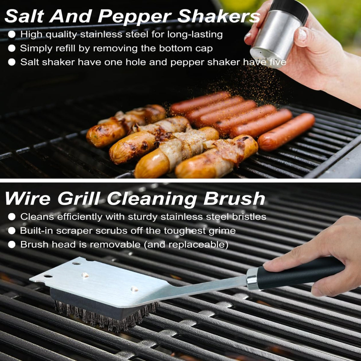 Grillbesteck Set 21 Teilig im Koffer Edelstahl Grillzubehör Perfektes Geschenk