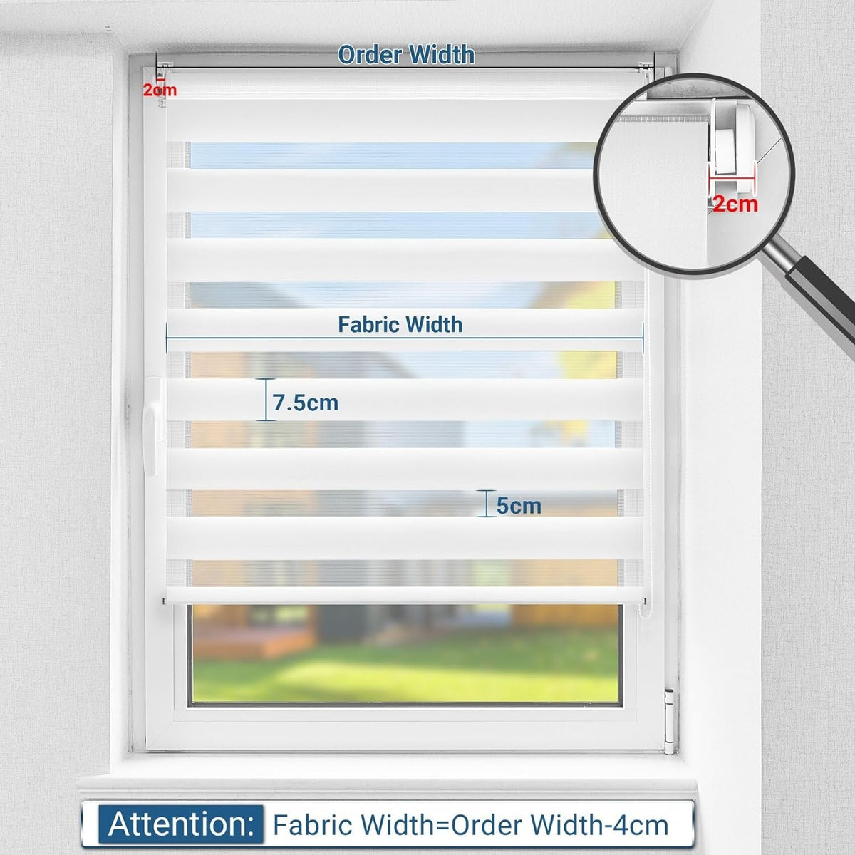 plissee ohne bohren Verdunkelung Doppelrollo Klemmfix 80x120cm Duo