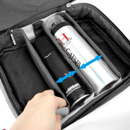 Große Wasserdichte Kosmetiktasche Doppelschicht Unisex