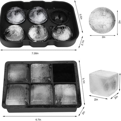 Silikon Eiswürfelform für Runde Eiswürfel und Viereckige Eiswürfel