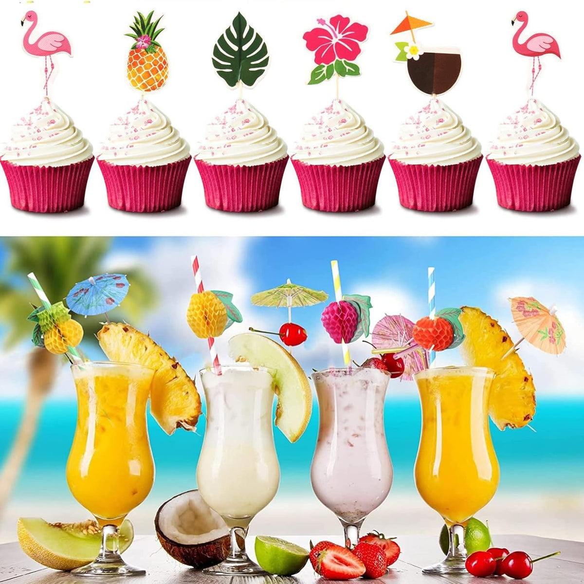 162PCS Hawaii Deko Party Dekoration Set Ballons Girlande ALOHA party