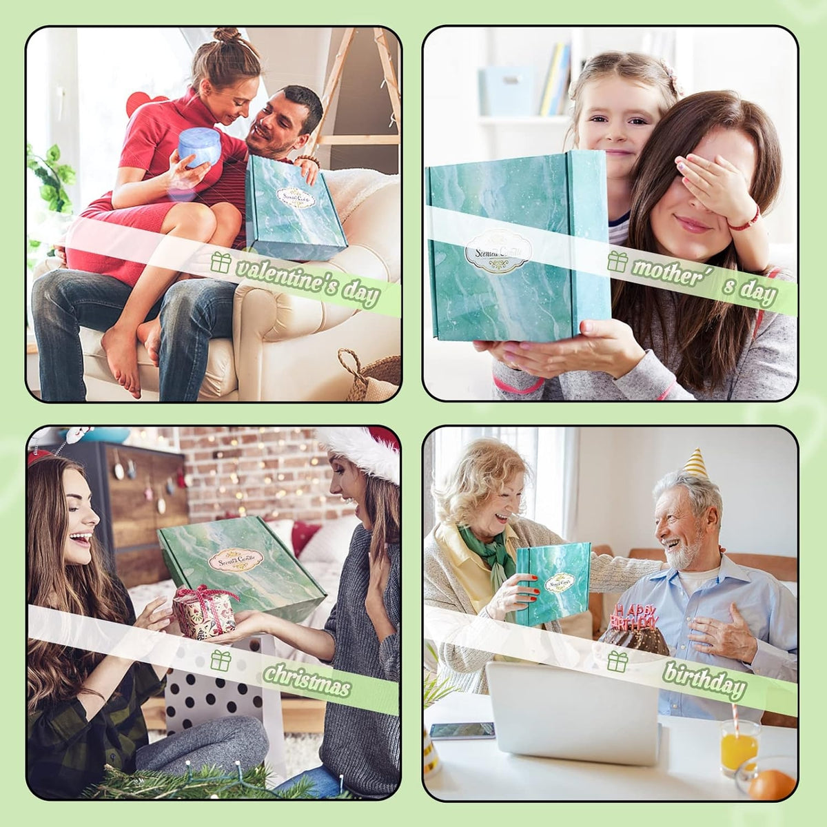 Duftkerzen Set Frauen Geschenke 4 Stück aus 100% Sojawachs