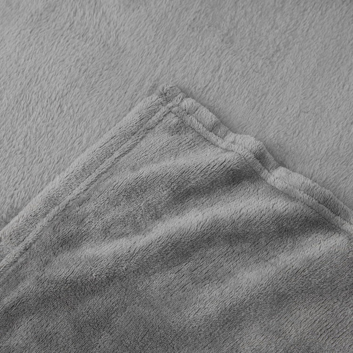 Kuscheldecke flauschig Decke Grau 230x270 cm