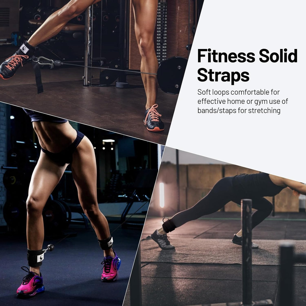 Premium Fußschlaufe Kabelzug Fitness Anklestraps verstellbar