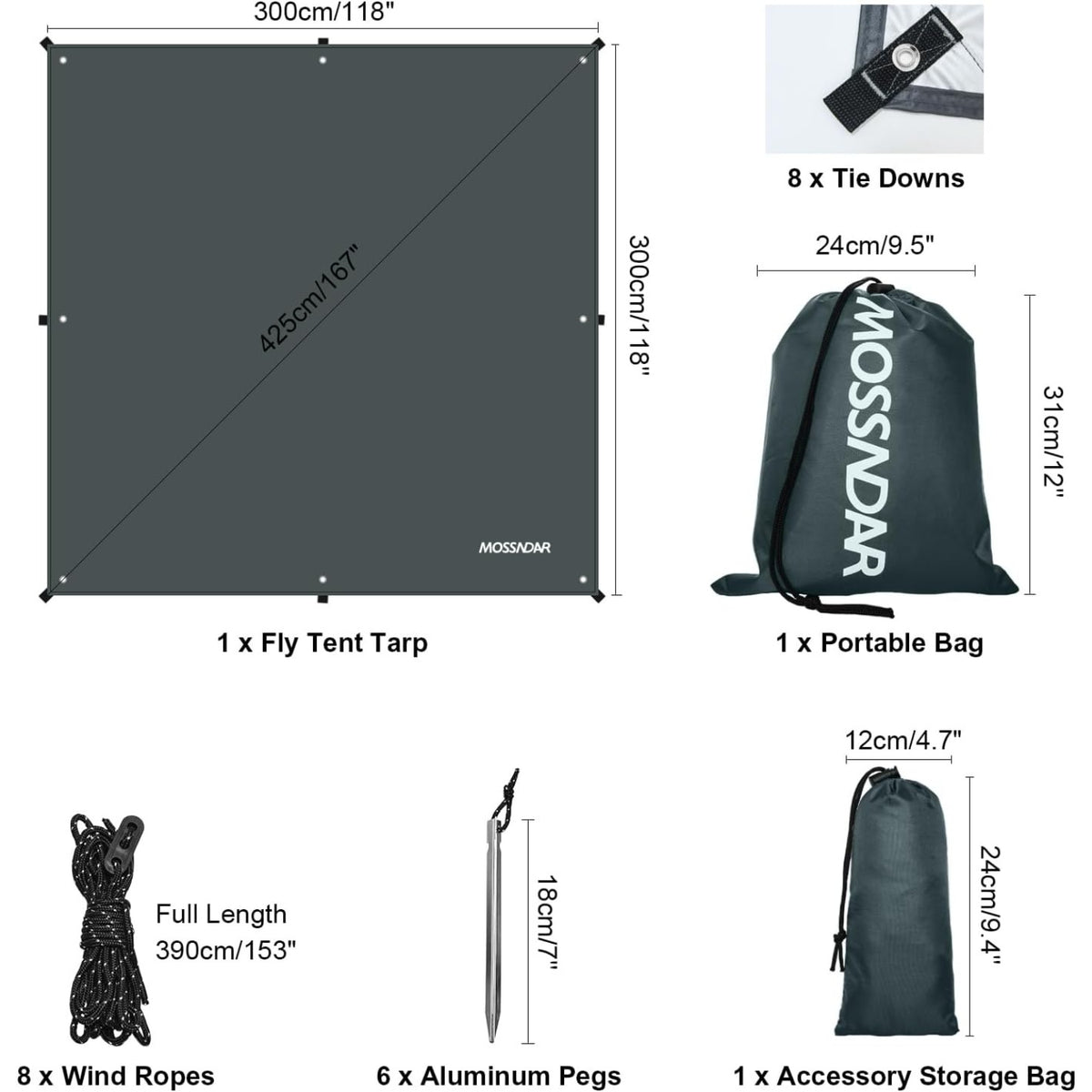Tarp 3x3 Wasserdicht Grau Sonnensegel Wasserdicht UV 50+