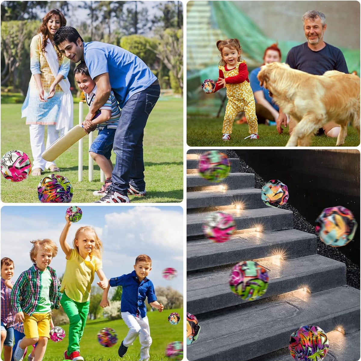 Astro Jump Ball Outdoor Spielzeug 8 Stück High Bounce Hole Ball Space Mondball