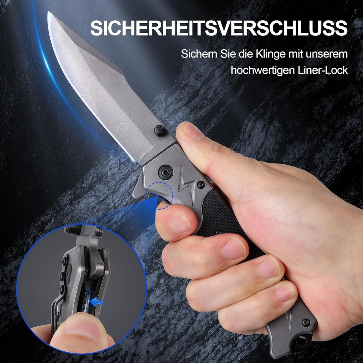 Taschenmesser Klappmesser Edelstahl Outdoor Messer EDC Einhandmesser Survival
