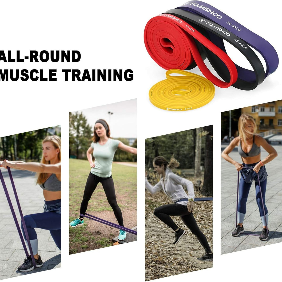Fitnessbänder Terrabänder Resistance Bands Set 4 Stück für Krafttraining
